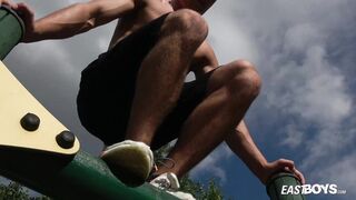 Sexy muscle teen body and jerking off