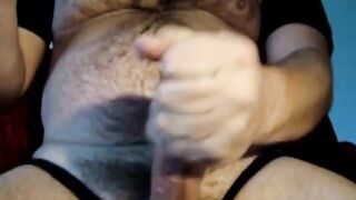 Hairy Daddy Bear Cums Hard