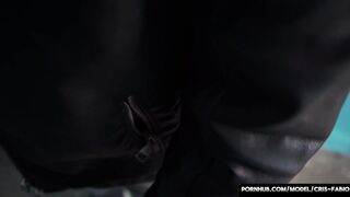 Biker sucks huge uncut cock. first time I tried sperm on my
