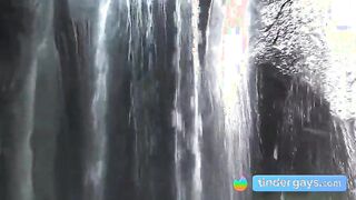 Japanese Grandpa Strips Outdoors