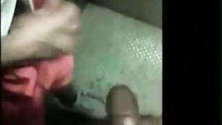 Public Bath Interracial Handjob and Cumming