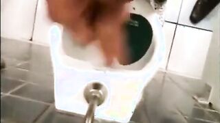 Public Bath Interracial Handjob and Cumming