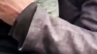 Older Black Man Sucks My Cock Outdoors for Cash