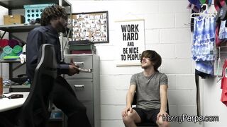 Throating and riding mall cops big black dick