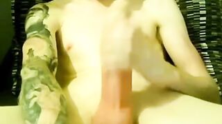 Big Dick Twink Masturbates on Webcam