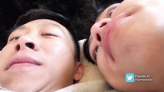 Asian men love couple make sexy sex tape, Tyler Wu & Sam