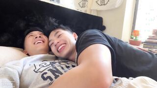 Asian men love couple make sexy sex tape, Tyler Wu & Sam
