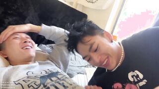 Asian couple in a breed bros' love sex dream, Tyler Wu &