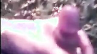 Exhibitionist Flashes Homeless Guy and Gets Handjob Outdoors