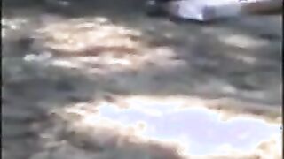 Exhibitionist Flashes Homeless Guy and Gets Handjob Outdoors