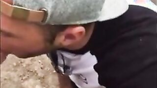 Fat Cock Sucking in the Woods by Horny Amateur