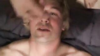Big Cock Amateur Face Blasts Twink After Blowjob