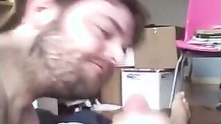 Big-Cock Blowjob and Cum Load with Amateur Buddies