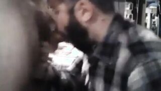 Daddy Feeds His Sub with a Load after Intense Blowjob