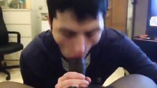 Black Amateur Blowjob: Suck n' Swallow