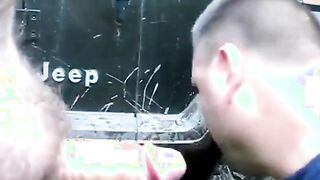 Ein Blase-Date im Freien mit einem Amateur