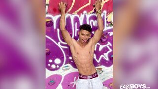 Fantastic Latino boy Marcus Brown with ripped muscles