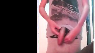 Curved 9-Inch Cock - Amateur Big Cock Solo