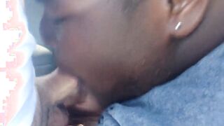 Chubby Gay Interracial Blowjob in Public