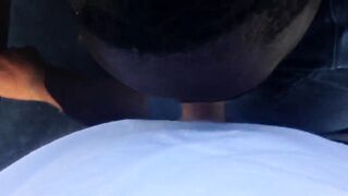 Chubby Gay Interracial Blowjob in Public