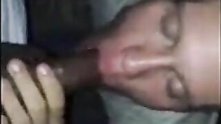Big Black Cock Gives Facial to White Guy