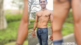 Super cute latino boy with abs and big dick