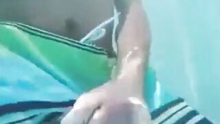 Underwater Jerk-Off Session Outdoors - Amateur Style