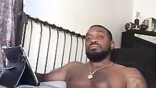 Black Amateur Stud Masturbating