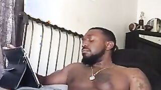 Black Amateur Stud Masturbating