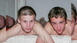 Two cute skinny boys doing striptease pic compilation