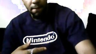 Black Guy Strokes & Cums on Cam