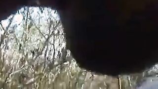 Black Guy Sucks Old Man's Cock Outdoors