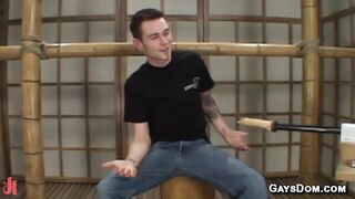 Skinny gay butt machine fucked