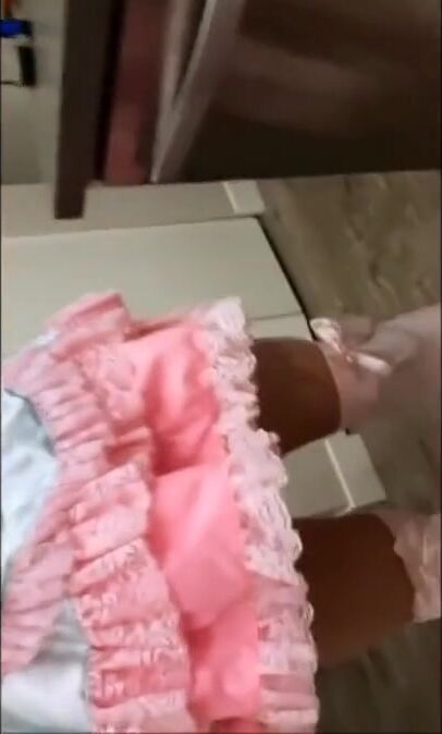 Asian Sissy's Small Cock Caged