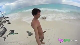 Big-Cock Men Jerk Off at a Cuba Beach
