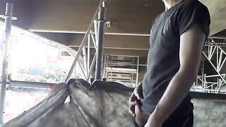Construction Cock: Outdoor Handjob
