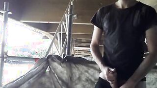 Construction Cock: Outdoor Handjob