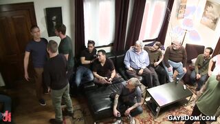 Neighbor gangbang punished at party