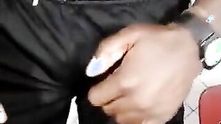 Big-Headed Black Cock in Shorts