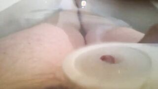 Stroking My Tiny Dick with a Monkey Spanker!