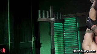 Leather Dom Fucks and Punishes Bound Boy