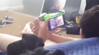 My Best Friend Lets Me Record Him Stroking His Big Cock