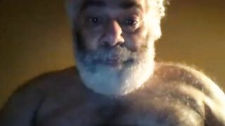 Hairy NY Bear Strokes on Webcam