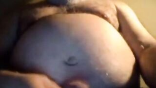 Hairy NY Bear Strokes on Webcam