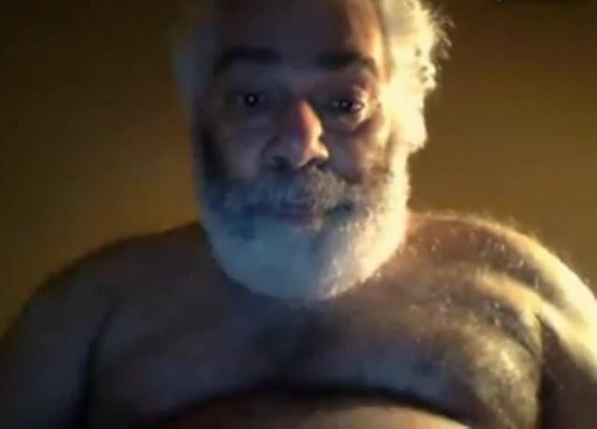 Hairy NY Bear Strokes on Webcam