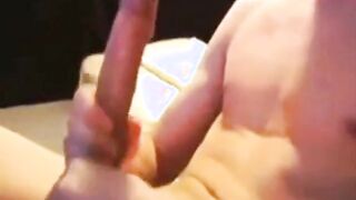 Skinny Twink Strokes His Big Cock Solo