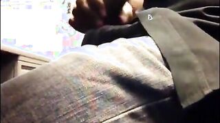 Black Cubicle Masturbation: Caught Jerking Off by Coworker