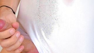 MASSIVE Precum-Stains in my Brand-New Singlet /// Jordan Wilder