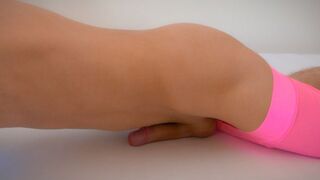 Sexy Boy In Pink Rubs Off On Mattress /// Jordan Wilder