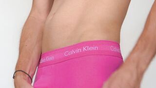 Fit, Smooth Boy in Pink Underwear Jerks Off /// Jordan Wilder